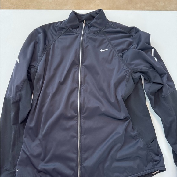 Nike Jackets & Blazers - Nike Black Sports Jacket with Water-Resistant Fabric